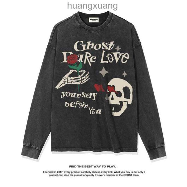 stussys american skeleton rose print high street washed old long sleeve t-shirt for men and women's underlay fashion, White;black
stussys american skeleton rose print high street washed old long sleeve t-shirt for men and women's underlay fashion, White;black