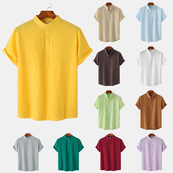 men's dress shirts men's cotton linen summer short sleeve shirt solid color breathable hawaiian beach male shirts casual blouse fo, White;black
men's dress shirts men's cotton linen summer short sleeve shirt solid color breathable hawaiian beach male shirts casual blouse fo, White;black