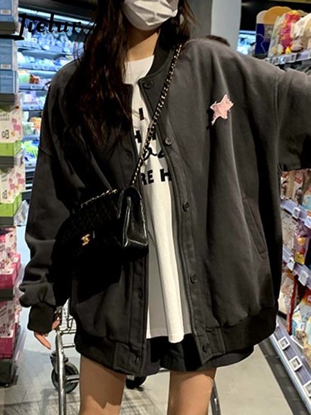womens hoodies sweatshirts jielur dark gray star y2k zip up hoodie winter button pullovers women oneck single breasted fashion female 230710, Black
womens hoodies sweatshirts jielur dark gray star y2k zip up hoodie winter button pullovers women oneck single breasted fashion female 230710, Black