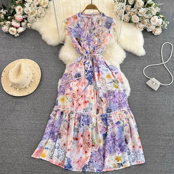 gentle wind super immortal flying sleeves v neck waist a line oil painting print ruffle edge dress beach vacation long dress, Black;gray
gentle wind super immortal flying sleeves v neck waist a line oil painting print ruffle edge dress beach vacation long dress, Black;gray