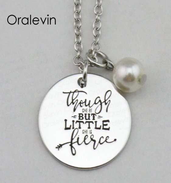 though she be but little she is fierce inspirational hand stamped engraved charm pendant necklace metal stamped jewelry10pcslot5950855, Silver
though she be but little she is fierce inspirational hand stamped engraved charm pendant necklace metal stamped jewelry10pcslot5950855, Silver