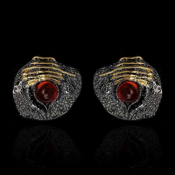 creative earring for women unique irregular black gold earring inlaid red gemstone earring italian jewelry earring women jewelry l230620, Golden;silver
creative earring for women unique irregular black gold earring inlaid red gemstone earring italian jewelry earring women jewelry l230620, Golden;silver