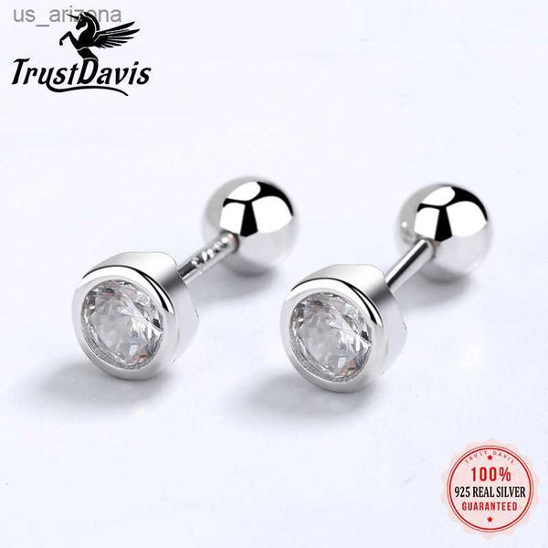trustdavis real 925 sterling silver fashion round 4/5/6mm cz beads screw stud earrings for women wedding fine jewelry da2269 l230620, Golden;silver
trustdavis real 925 sterling silver fashion round 4/5/6mm cz beads screw stud earrings for women wedding fine jewelry da2269 l230620, Golden;silver
