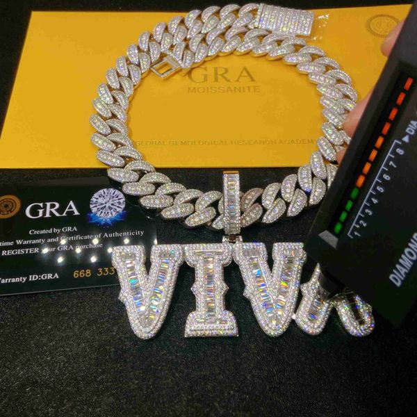 925 silver jewelry iced out moissanite diamond personalized cuban link chain and custom name letter pendant necklace set
925 silver jewelry iced out moissanite diamond personalized cuban link chain and custom name letter pendant necklace set