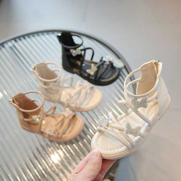 sandals 2023summer new back zipper girls sandals rhinestone butterfly soft sole roman shoe simple western-style princess shoe girls shoe, Black;red
sandals 2023summer new back zipper girls sandals rhinestone butterfly soft sole roman shoe simple western-style princess shoe girls shoe, Black;red