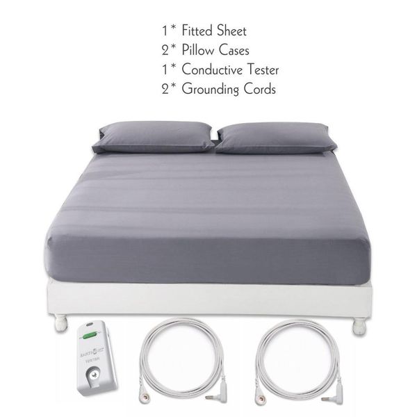 fur bed earthing grounding sheet & 2 pillow cases conductive copper cord for health protection home textiles, Black
fur bed earthing grounding sheet & 2 pillow cases conductive copper cord for health protection home textiles, Black