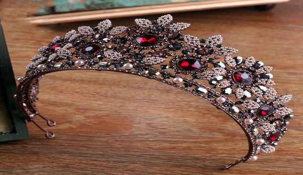 vintage baroque royal crown queen pearls tufted with large crystal wedding hair accessory with red crystal rhinestone4515692, Golden;silver
vintage baroque royal crown queen pearls tufted with large crystal wedding hair accessory with red crystal rhinestone4515692, Golden;silver