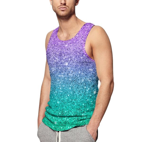men' tank texture ombre tank men purple and green glitter print gym oversized beach fashion custom sleeveless shirts 230710, White;black
men' tank texture ombre tank men purple and green glitter print gym oversized beach fashion custom sleeveless shirts 230710, White;black