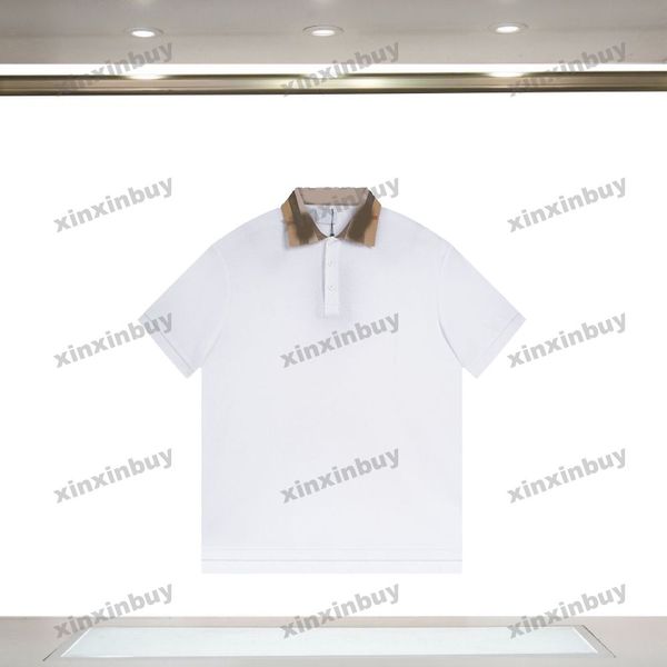 xinxinbuy men designer tee t shirt 23ss knitted plaid collar polo short sleeve cotton women white black blue xs-2xl, Black;brown
xinxinbuy men designer tee t shirt 23ss knitted plaid collar polo short sleeve cotton women white black blue xs-2xl, Black;brown