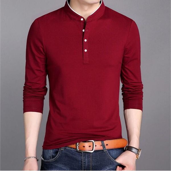 men's long sleeved t-shirt personalized standing neck bottom shirt spring solid korean fit t-shirt trendy men's wear, Black
men's long sleeved t-shirt personalized standing neck bottom shirt spring solid korean fit t-shirt trendy men's wear, Black