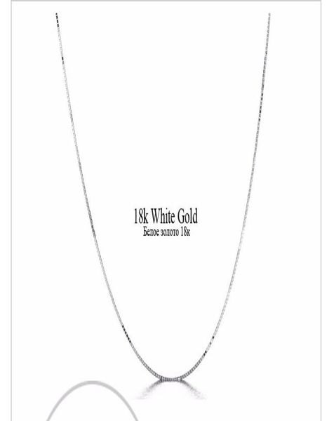 fast genuine 18k white gold yellow gold women039s chain necklace1076477, Silver