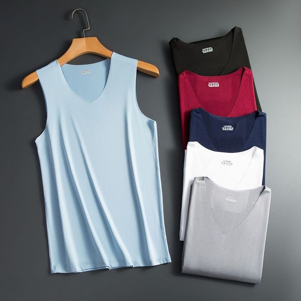 men' tank summer men tank gym clothing t-shirts ice silk t shirt for men seamless casual v-neck sleeveless shirt tee men clothing 23, White;black
men' tank summer men tank gym clothing t-shirts ice silk t shirt for men seamless casual v-neck sleeveless shirt tee men clothing 23, White;black