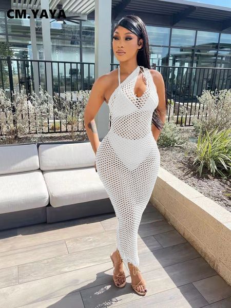women's swimwear cm.yaya beach gauze see though swimwear maxi long cover-ups dress for women summer bodycon midi party dresses 230710, White;black
women's swimwear cm.yaya beach gauze see though swimwear maxi long cover-ups dress for women summer bodycon midi party dresses 230710, White;black