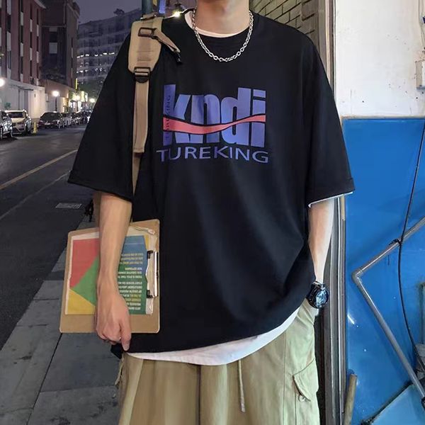 mens tshirts letter print summer retro short sleeve loose casual oneck 100% cotton tees fashion hip hop oversized t shirt 8xl 230710, White;black
mens tshirts letter print summer retro short sleeve loose casual oneck 100% cotton tees fashion hip hop oversized t shirt 8xl 230710, White;black