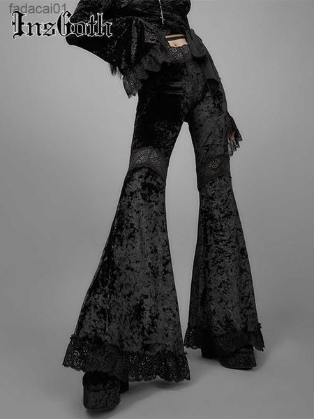 insgoth mall goth high waist flared pants aesthetic lace patchwork trousers women vintage elegant velvet christmas pants l230621, Black;white
insgoth mall goth high waist flared pants aesthetic lace patchwork trousers women vintage elegant velvet christmas pants l230621, Black;white