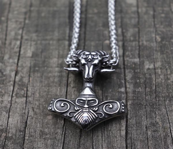 viking mjolnir thor039s hammer sheep heads stainless steel pendant necklace scandinavian pagan norse rune totem man amulet jewe5823582, Silver
viking mjolnir thor039s hammer sheep heads stainless steel pendant necklace scandinavian pagan norse rune totem man amulet jewe5823582, Silver