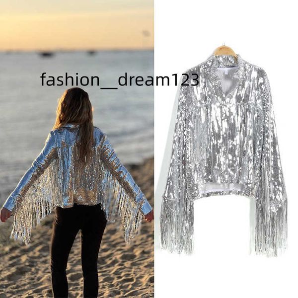 yizhiqiu hip hop silver black red gold fringed tinsel women's fashion tassel sequin jacket
yizhiqiu hip hop silver black red gold fringed tinsel women's fashion tassel sequin jacket