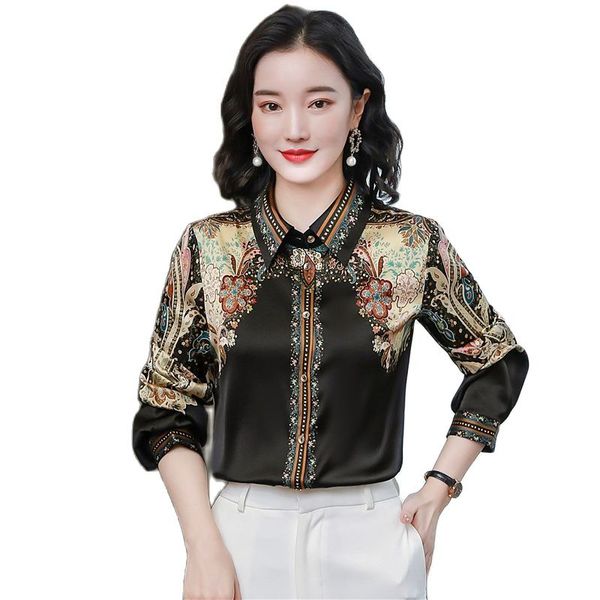 new luxury baroque printed silk satin shirt long sleeve spring autumn winter retro womens runway office ladies designer button blouses 2023, White
new luxury baroque printed silk satin shirt long sleeve spring autumn winter retro womens runway office ladies designer button blouses 2023, White