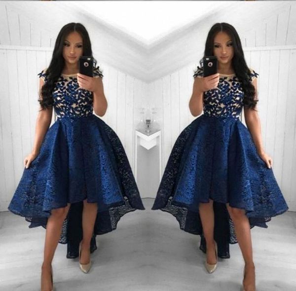 2023 vintage navy blue lace cocktail dresses neck high low short party prom gowns homecoming dresses arabic vestidos evening dresses, Black
2023 vintage navy blue lace cocktail dresses neck high low short party prom gowns homecoming dresses arabic vestidos evening dresses, Black