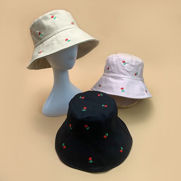 stingy brim hats kawaii cherry fresh women bucket cotton soft college style beach doublesided sunscreen girls female fisherman caps 230710, Blue;gray 
stingy brim hats kawaii cherry fresh women bucket cotton soft college style beach doublesided sunscreen girls female fisherman caps 230710, Blue;gray