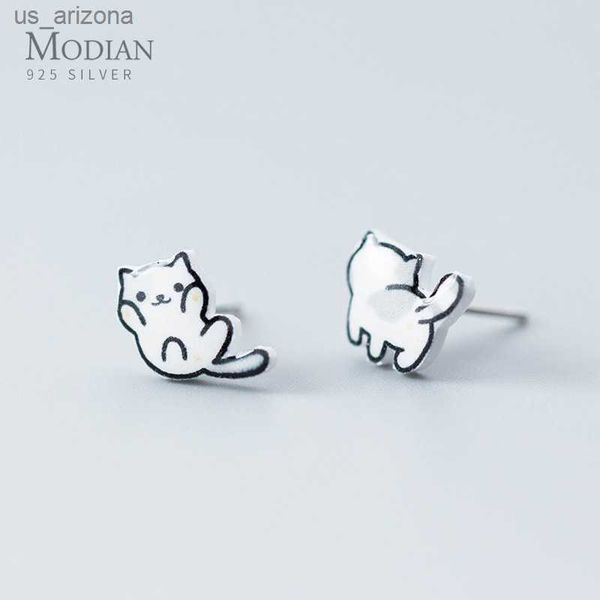 modian cute lucky cat small stud earrings for girl kid 925 sterling silver lovely jewelry gifts fashion accessories brincos l230620, Golden;silver
modian cute lucky cat small stud earrings for girl kid 925 sterling silver lovely jewelry gifts fashion accessories brincos l230620, Golden;silver