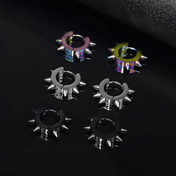 black punk women men stainless steel earrings ear studs spike rivet hoop huggie gothic black earring jewelry gifts accessories l230620, Golden;silver
black punk women men stainless steel earrings ear studs spike rivet hoop huggie gothic black earring jewelry gifts accessories l230620, Golden;silver