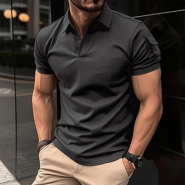 mens polos summer traveling casual shortsleeved polo shirt arm pocket tshirt breathable clothing 230710, White;black
mens polos summer traveling casual shortsleeved polo shirt arm pocket tshirt breathable clothing 230710, White;black