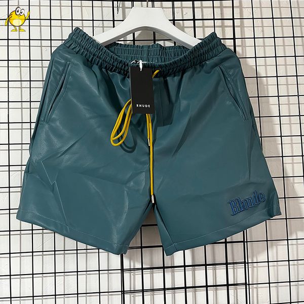 real pics green black burgundy pu leather shorts letter embroidery fashion men woman summer streetwear
real pics green black burgundy pu leather shorts letter embroidery fashion men woman summer streetwear