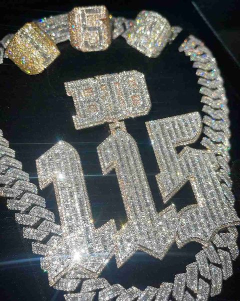 14k gold iced out diamonds 3d effect rapper jewelry 925 sterling silver vvs moissanite custom letters pendant
14k gold iced out diamonds 3d effect rapper jewelry 925 sterling silver vvs moissanite custom letters pendant