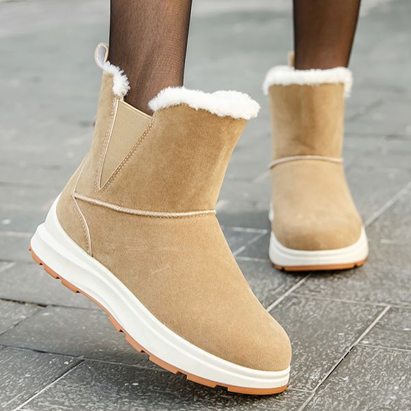 2023 winter thick plush snow boots for women faux suede slip on ankle boots woman platform non slip cotton padded shoes, Black
2023 winter thick plush snow boots for women faux suede slip on ankle boots woman platform non slip cotton padded shoes, Black