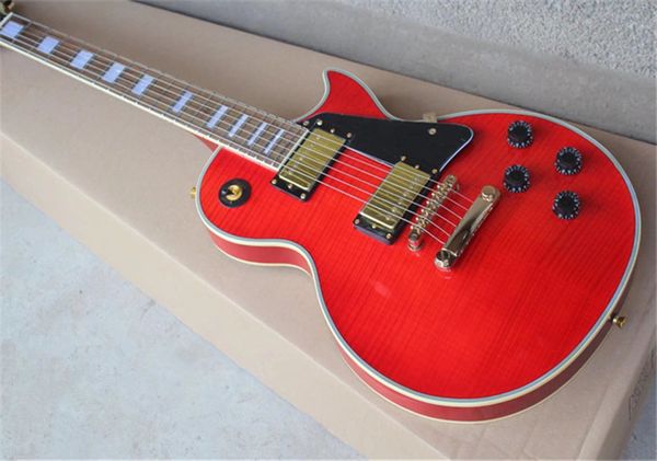 tiger flame maple lp custom red electric guitar mahogany body rosewood & maple fingerboard golden hardware
tiger flame maple lp custom red electric guitar mahogany body rosewood & maple fingerboard golden hardware