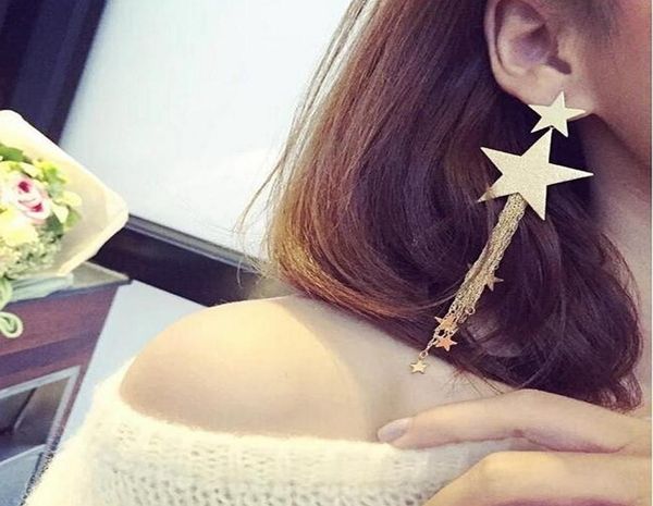 2018 new arrivals fashion brincos bijoux pentagram star metal chain long statement tassel drop earrings for wome jewelry6474792, Golden;silver
2018 new arrivals fashion brincos bijoux pentagram star metal chain long statement tassel drop earrings for wome jewelry6474792, Golden;silver