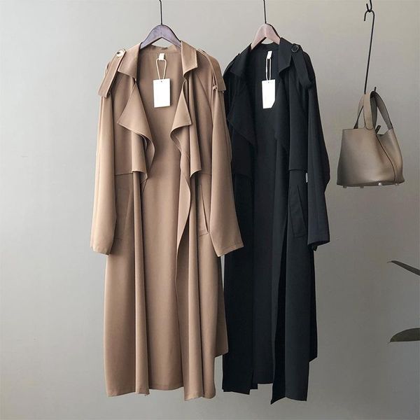 parkas autumn retro british windbreaker women's mediumn long oversized causal chic trench jacket female fashion, Black
parkas autumn retro british windbreaker women's mediumn long oversized causal chic trench jacket female fashion, Black