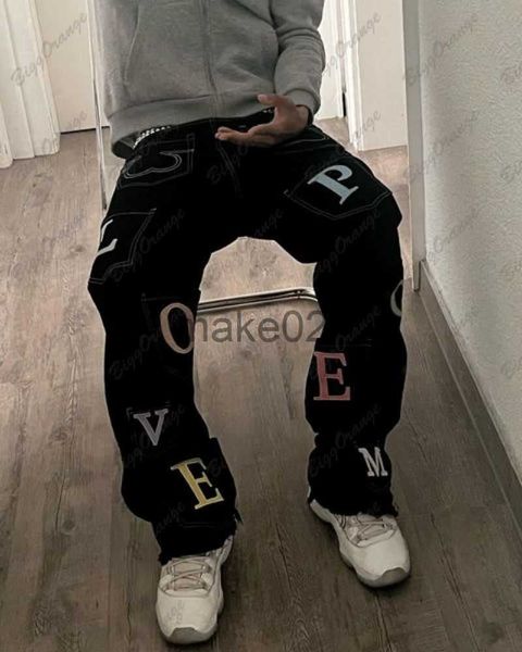 men's jeans irregular letter print multipocket punk style trousers y2k jeans trend korean style comfortable loose trousers streetwear, Blue
men's jeans irregular letter print multipocket punk style trousers y2k jeans trend korean style comfortable loose trousers streetwear, Blue