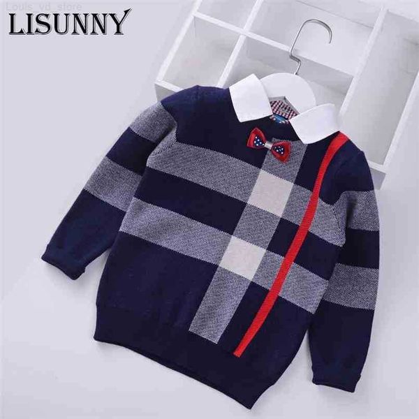 shirt collar boys baby stripe plaid pullover knit kids clothes autumn winter children sweaters boy clothing 210902 l230710, Blue
shirt collar boys baby stripe plaid pullover knit kids clothes autumn winter children sweaters boy clothing 210902 l230710, Blue