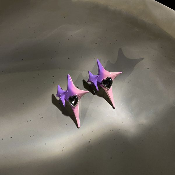 stud origin summer fashion pink purple star love heart dangle earings for women exquisite gradient color party jewelry 230710, Golden;silver
stud origin summer fashion pink purple star love heart dangle earings for women exquisite gradient color party jewelry 230710, Golden;silver