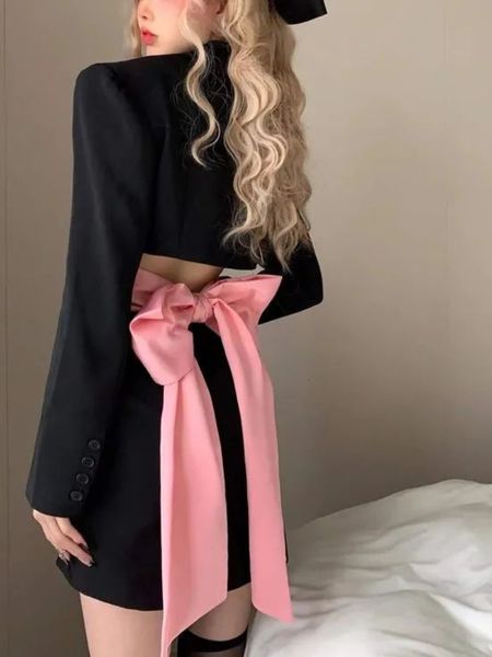 basic casual dresses backless blazers dres long sleeve elegant y2k mini dress office lady korean 2023 summer chic 230710, Black;gray
basic casual dresses backless blazers dres long sleeve elegant y2k mini dress office lady korean 2023 summer chic 230710, Black;gray