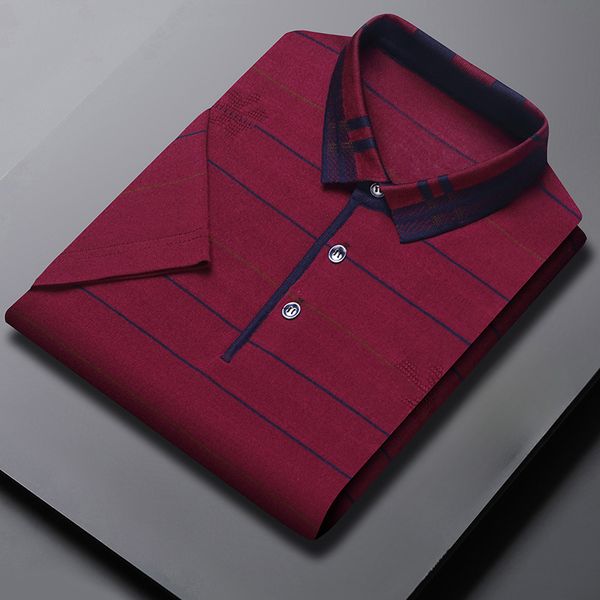 mens tshirts fashion summer casual lapel thin slim fit polo shirts breathable knit soft solid business polos 230710, White;black
mens tshirts fashion summer casual lapel thin slim fit polo shirts breathable knit soft solid business polos 230710, White;black
