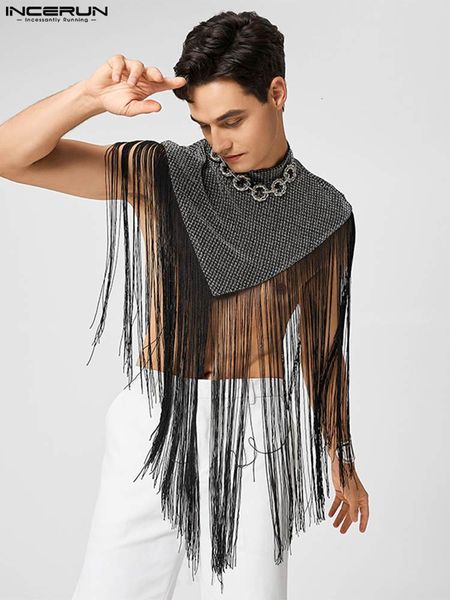 men' tank incerun men irregular vests tassel patchwork turtleneck sleeveless casual cloak streetwear 2023 fashion s5xl 230710, White;black
men' tank incerun men irregular vests tassel patchwork turtleneck sleeveless casual cloak streetwear 2023 fashion s5xl 230710, White;black