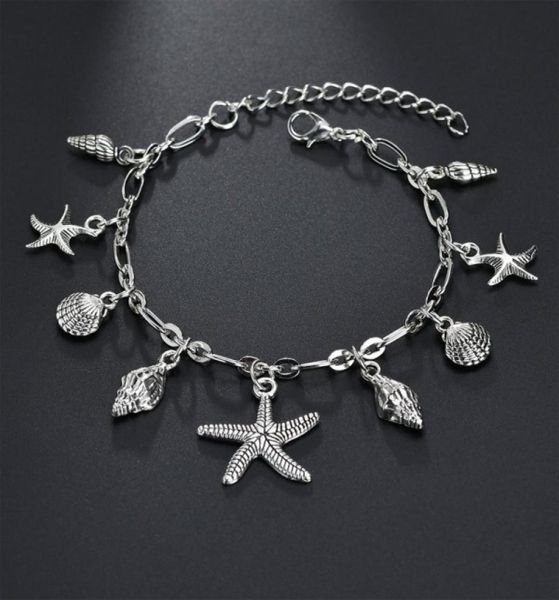 kimter bohemian starfish shell pendant anklets for women fashion silver color conch ankle bracelets summer beach accessories x55fz4955032, Red;blue
kimter bohemian starfish shell pendant anklets for women fashion silver color conch ankle bracelets summer beach accessories x55fz4955032, Red;blue