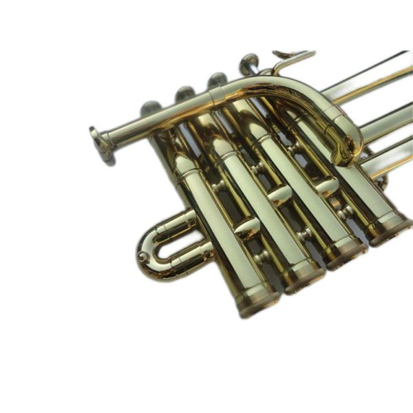 bach trumpet, 4 keys brass instrument with hard case, mouthpiece, cloth and gloves, gold lacquered
bach trumpet, 4 keys brass instrument with hard case, mouthpiece, cloth and gloves, gold lacquered