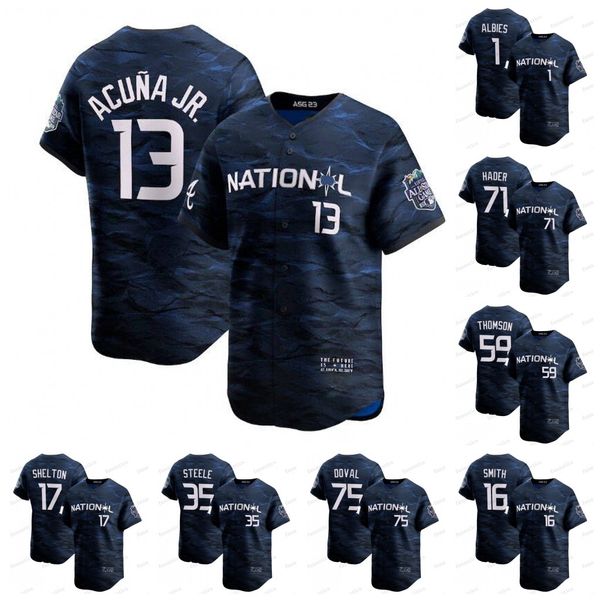 ronald acuna jr. national league 2023 all star game baseball jersey will smith elias diaz ozzie albies lourdes gurrile jr. jorge soler justi, Blue;black
ronald acuna jr. national league 2023 all star game baseball jersey will smith elias diaz ozzie albies lourdes gurrile jr. jorge soler justi, Blue;black