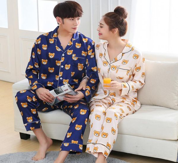 couple pyjamas women full sleeve silk satin pajama sets cartoon bear couple pajamas for women sleepwear sets pijama8178933, Black;brown
couple pyjamas women full sleeve silk satin pajama sets cartoon bear couple pajamas for women sleepwear sets pijama8178933, Black;brown