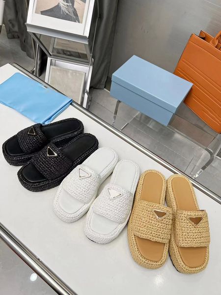 women's slippers, genuine leather pp grass hand woven shoes, sandals, outdoor flat shoes, comfortable and easy to wear230116, Black
women's slippers, genuine leather pp grass hand woven shoes, sandals, outdoor flat shoes, comfortable and easy to wear230116, Black