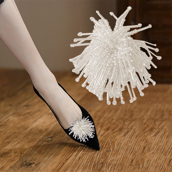 shoe parts accessories 2 pcs round beading shoe clips detachable shoe buckle elegant high heels shoe embellishment for ladies diy accessorie, White;pink
shoe parts accessories 2 pcs round beading shoe clips detachable shoe buckle elegant high heels shoe embellishment for ladies diy accessorie, White;pink