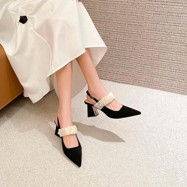dress shoes female closed toe women's heels lace-up cuff style spike solid, Black