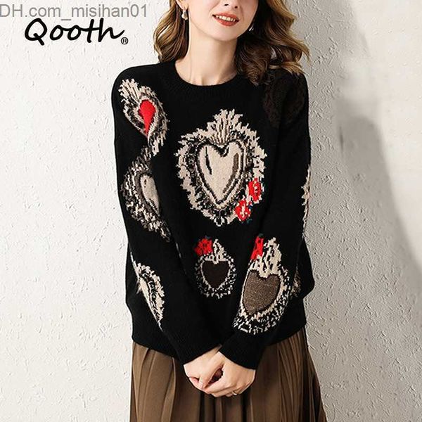 women's sweaters qooth embroidered knitted sweater women's pullover love knitted sweater spring vintage long sleeve casual jumper, White;black
women's sweaters qooth embroidered knitted sweater women's pullover love knitted sweater spring vintage long sleeve casual jumper, White;black