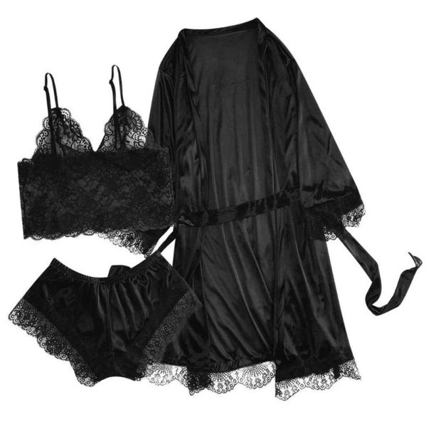 fashion women pajamas plus size lace lingerie nightwear pajamas underwear sleepwear 3pc set pillamas mujer para verano1162132, Black;red
fashion women pajamas plus size lace lingerie nightwear pajamas underwear sleepwear 3pc set pillamas mujer para verano1162132, Black;red