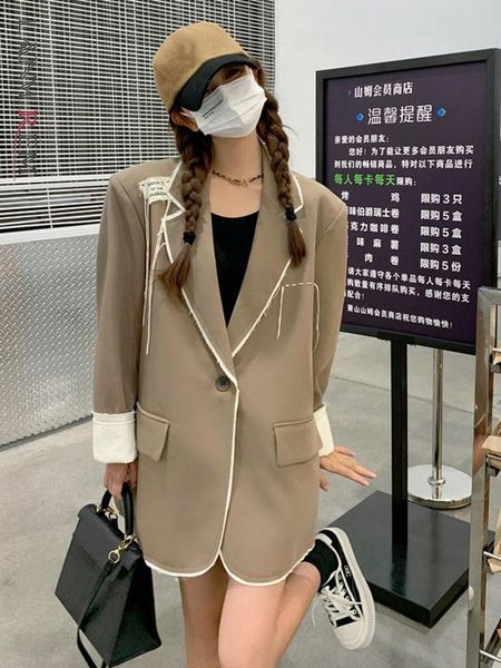 sweaters lanmrem khaki blazers for women notched single button ing color stylish coats female loose casual clothing autumn 2r8299, White;black
sweaters lanmrem khaki blazers for women notched single button ing color stylish coats female loose casual clothing autumn 2r8299, White;black