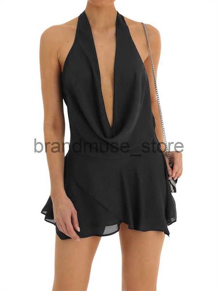 basic casual dresses chronstyle women slim fit low cut mini dress y2k backless halter deep v neck mesh short dress elegant evening vestidos, Black;gray
basic casual dresses chronstyle women slim fit low cut mini dress y2k backless halter deep v neck mesh short dress elegant evening vestidos, Black;gray